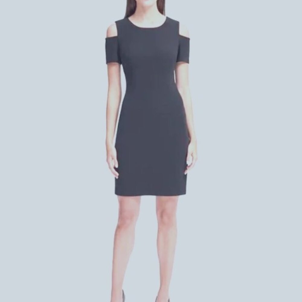 Tommy Hilfiger Cold Shoulder Sheath Dress - Navy